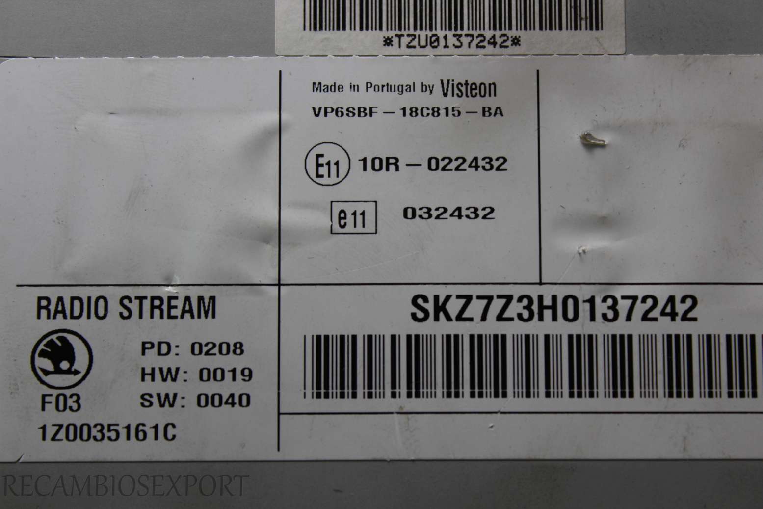 Radio GPS display Skoda Octavia 1Z0035161C - foto 3