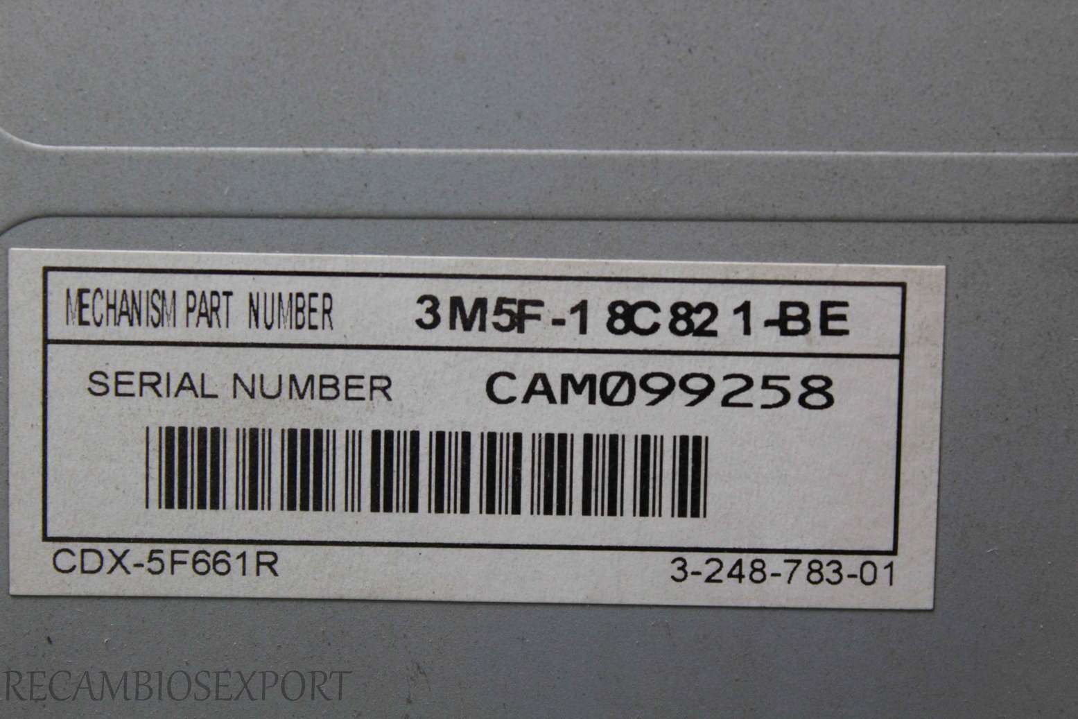 Radio GPS display Ford Mondeo Foxuc C-MAX 3M5F18C821BE 3M5F-18C821-BE 4M5T18C815CC 4M5T-18C815-CC CAM099258 M012917 CDXFC214 CDX-FC214 CDX5F661R CDX-5F661R - foto 3