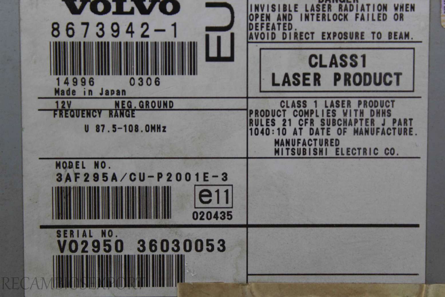 Radio GPS display Volvo S80 XC90 86739421 8673942-1 - foto 3