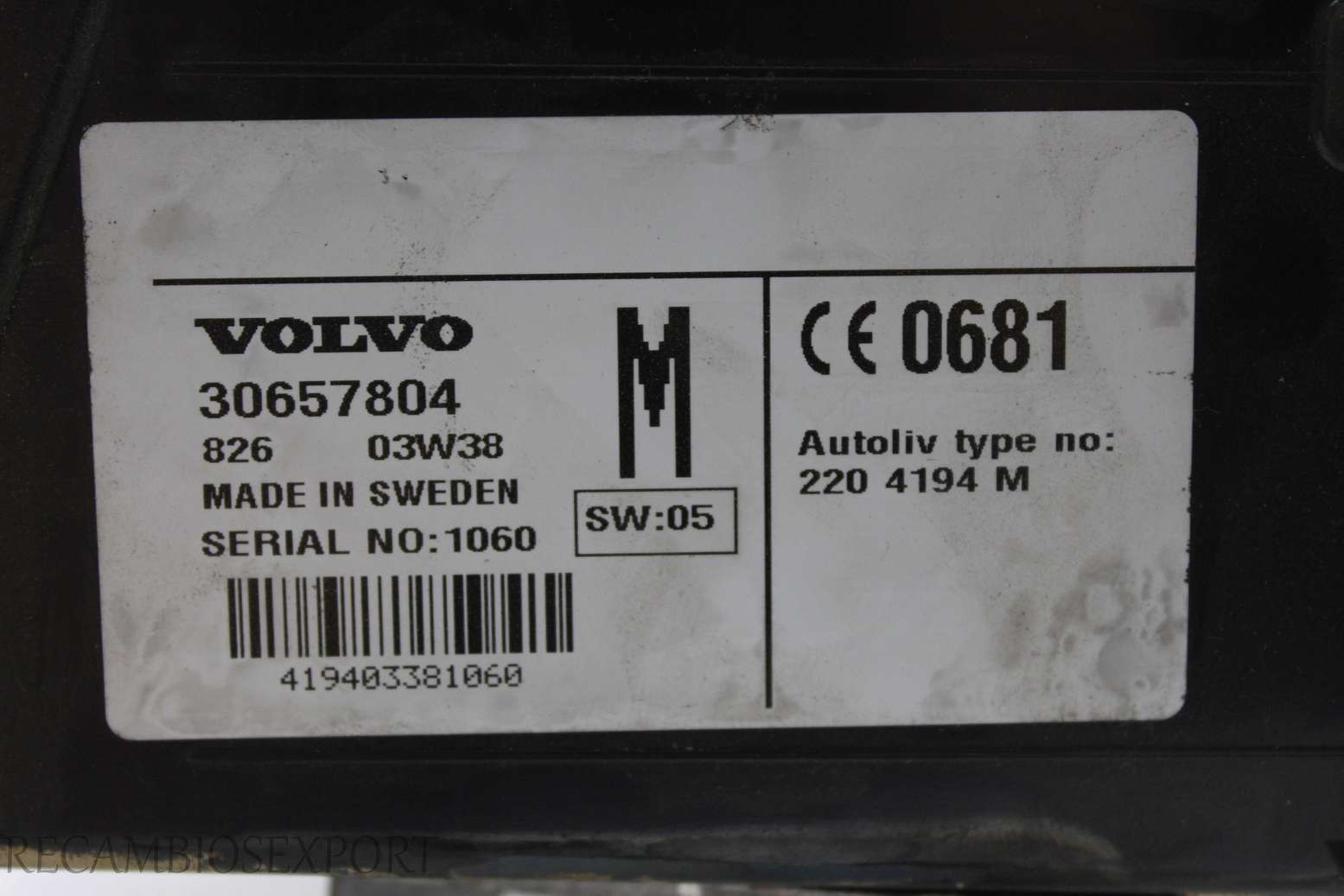 Radio GPS display Volvo V70 30657804 30657804M Autoliv 2204194M 220 4194 M - foto 3