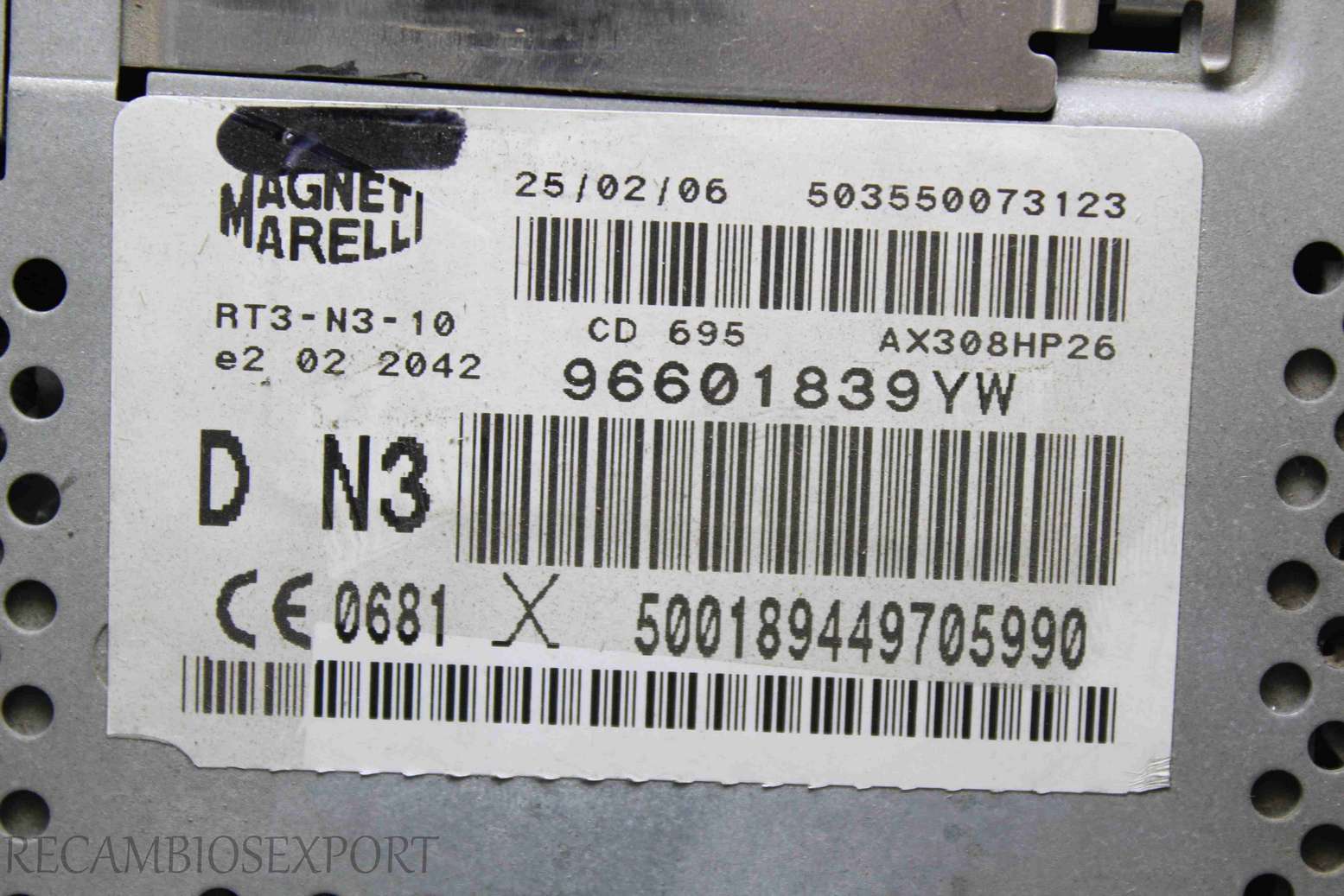 Radio GPS display Citroen C5 96601839YW 96601839 YW Magneti Marelli 503550073123 X3GL9CR26 554550076912 - foto 3