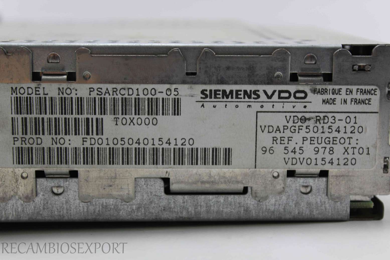 Radio GPS display Peugeot 307 206 96545978XT01 96545978 XT01 96 545 978 XT01 VDV0154120 PSARCD10005 PSARCD100-05 - foto 3