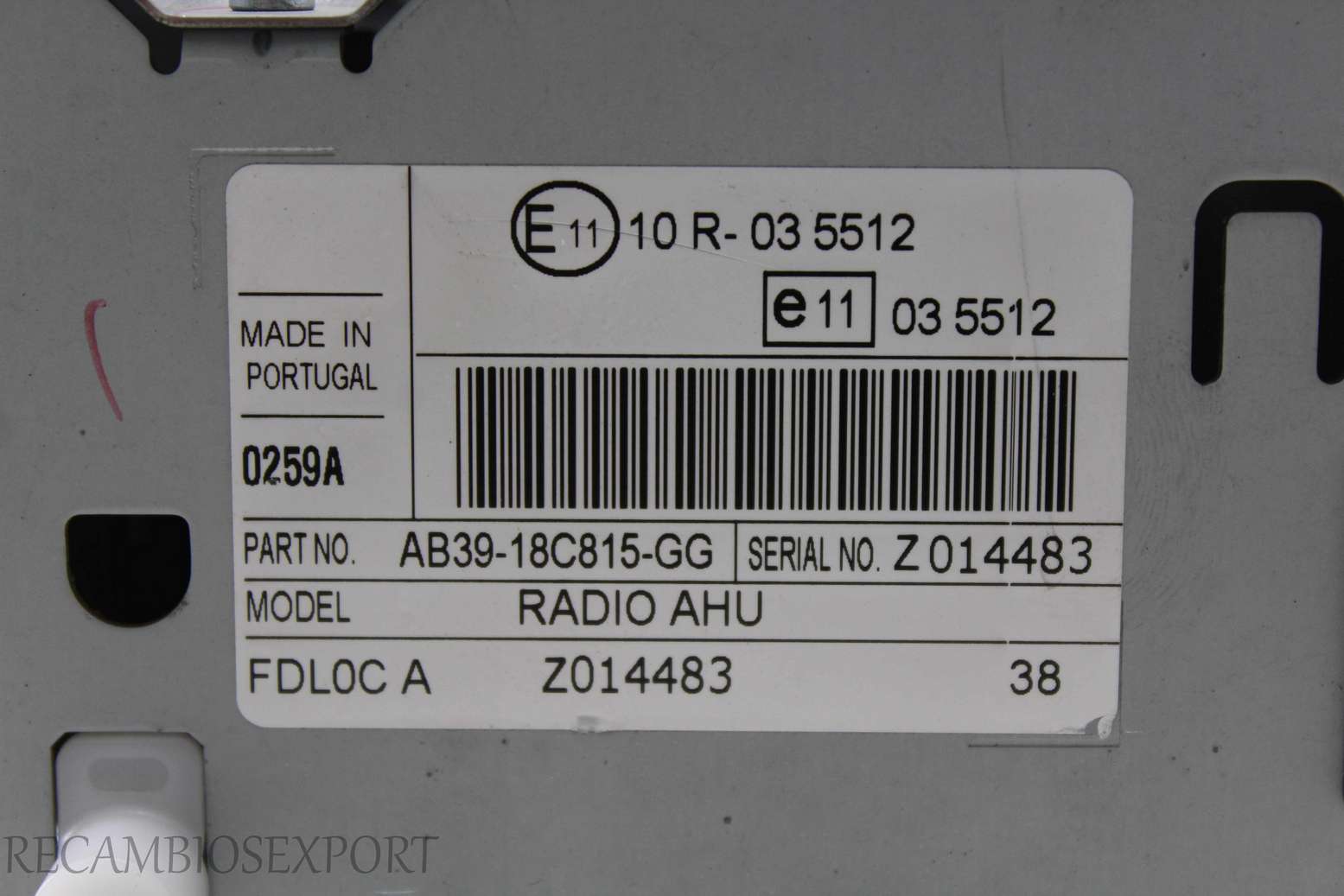 Radio GPS display Ford Ranger AB3918C815GG AB39-18C815-GG - foto 3