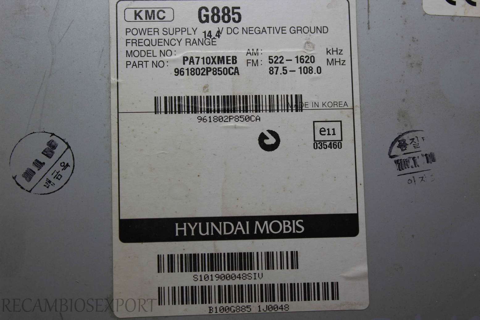 Radio GPS display Kia Sorento 961802P850CA PA710XMEB - foto 2