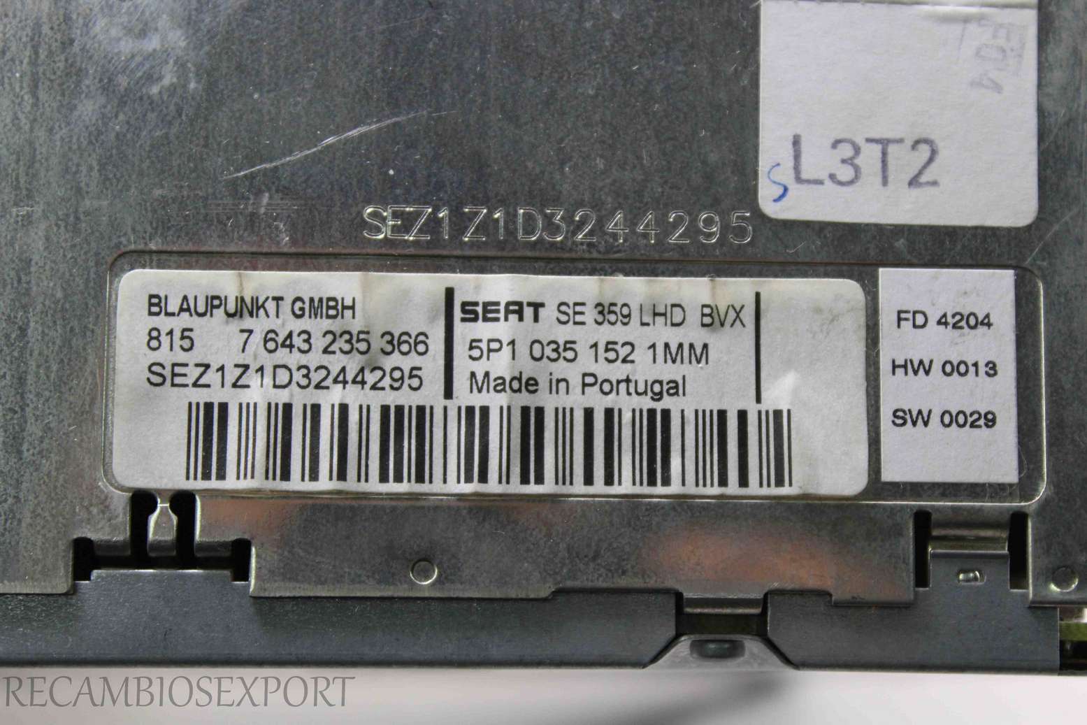 Radio GPS display Seat Altea Toledo 5P10351521MM 5P1 035 152 1MM 7643235366 7.643 235 366 - foto 3