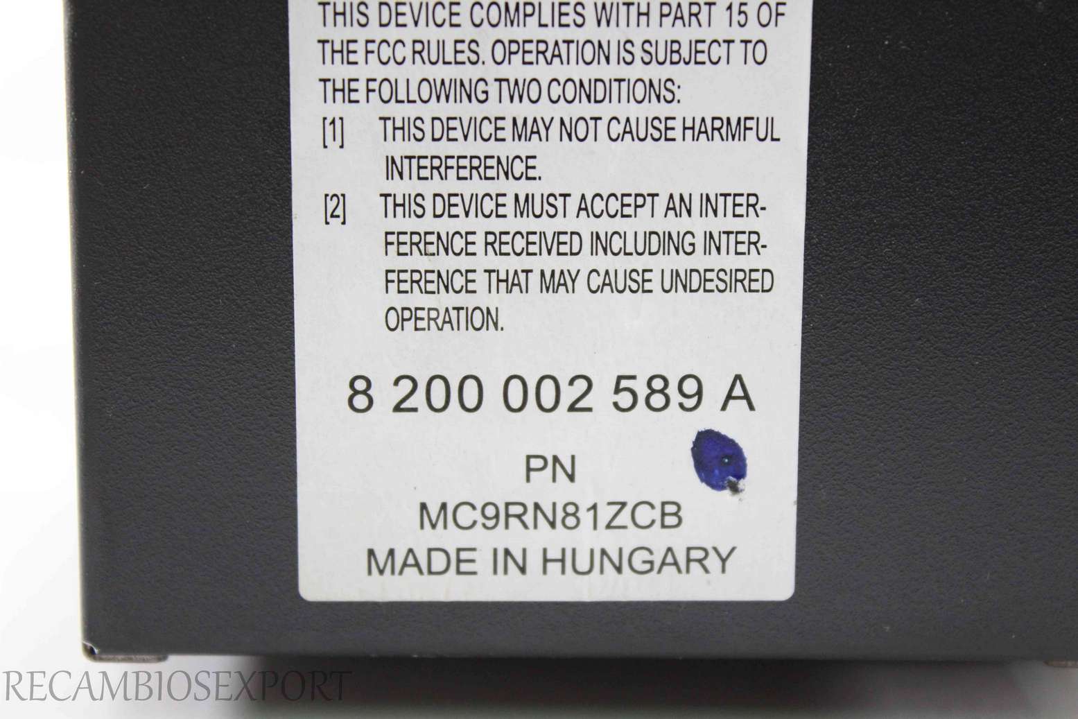 Radio GPS display Renault Espace Scenic 8200002656B 82 00 002 656B 8200002589A 8 200 002 589 A MC9RN81ZCB - foto 4