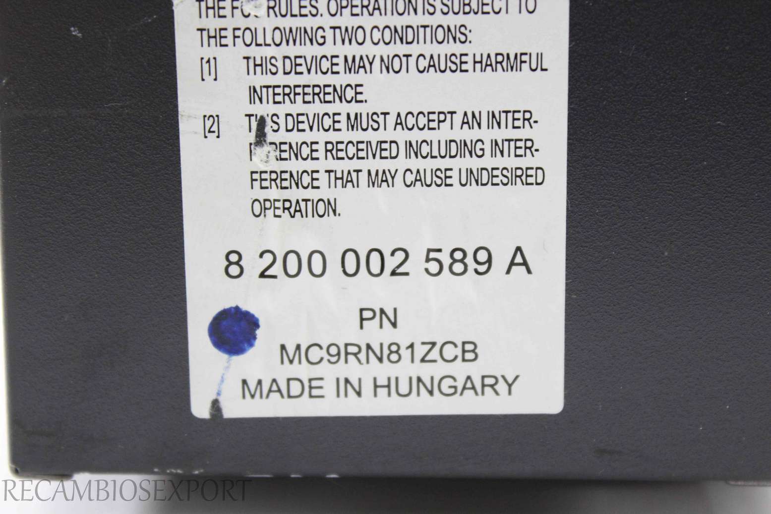 Radio GPS display Renault Espace Scenic Clio 8200002656A 82 00 002 656A 8200002589A 8 200 002 589 A MC9RN81ZCB - foto 3