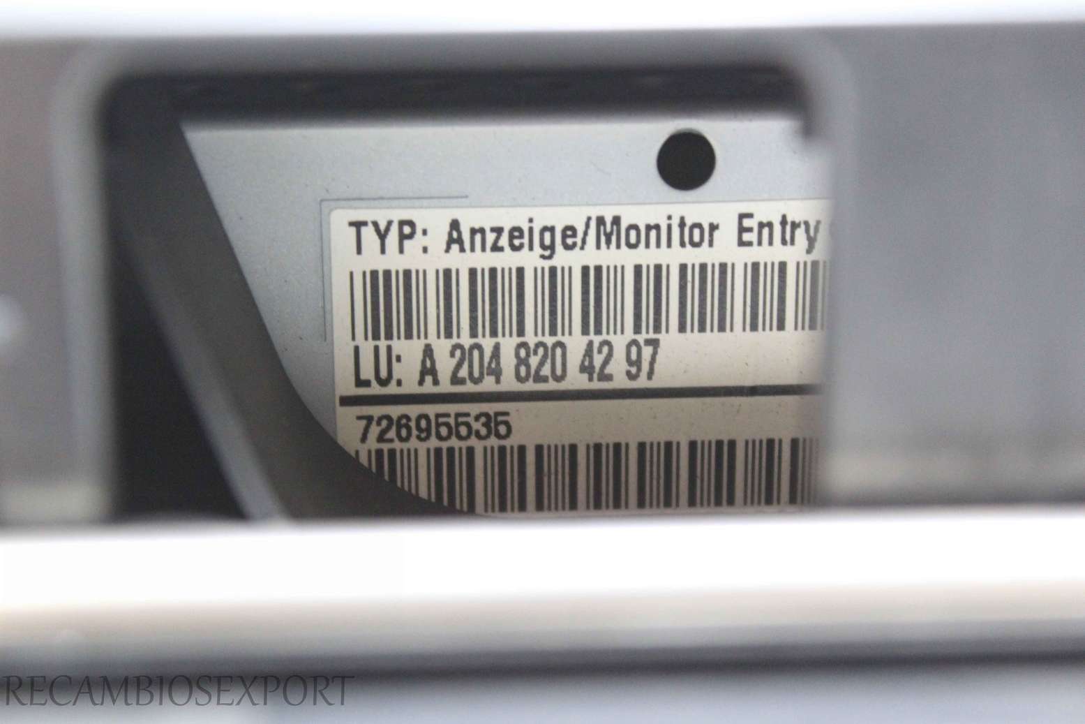 Radio GPS display Mercedes W204 A2048204297 A 204 820 42 97 A20468012319F45 A204 680 12 31 9F45 A2046801231 72695535 080319041149 08 03 19 04 11 49 - foto 4