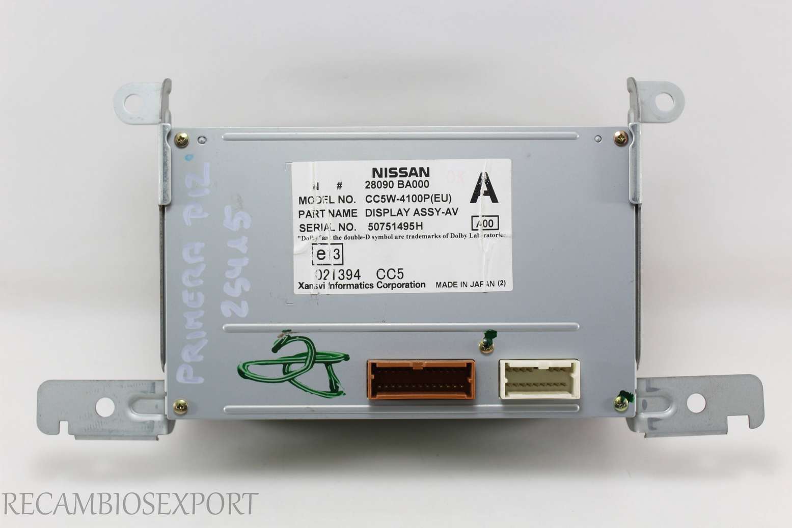 Radio GPS display Nissan Primera 28090BA000 28090-BA000 CC5W4100P CC5W-4100P 50751495H - foto 2