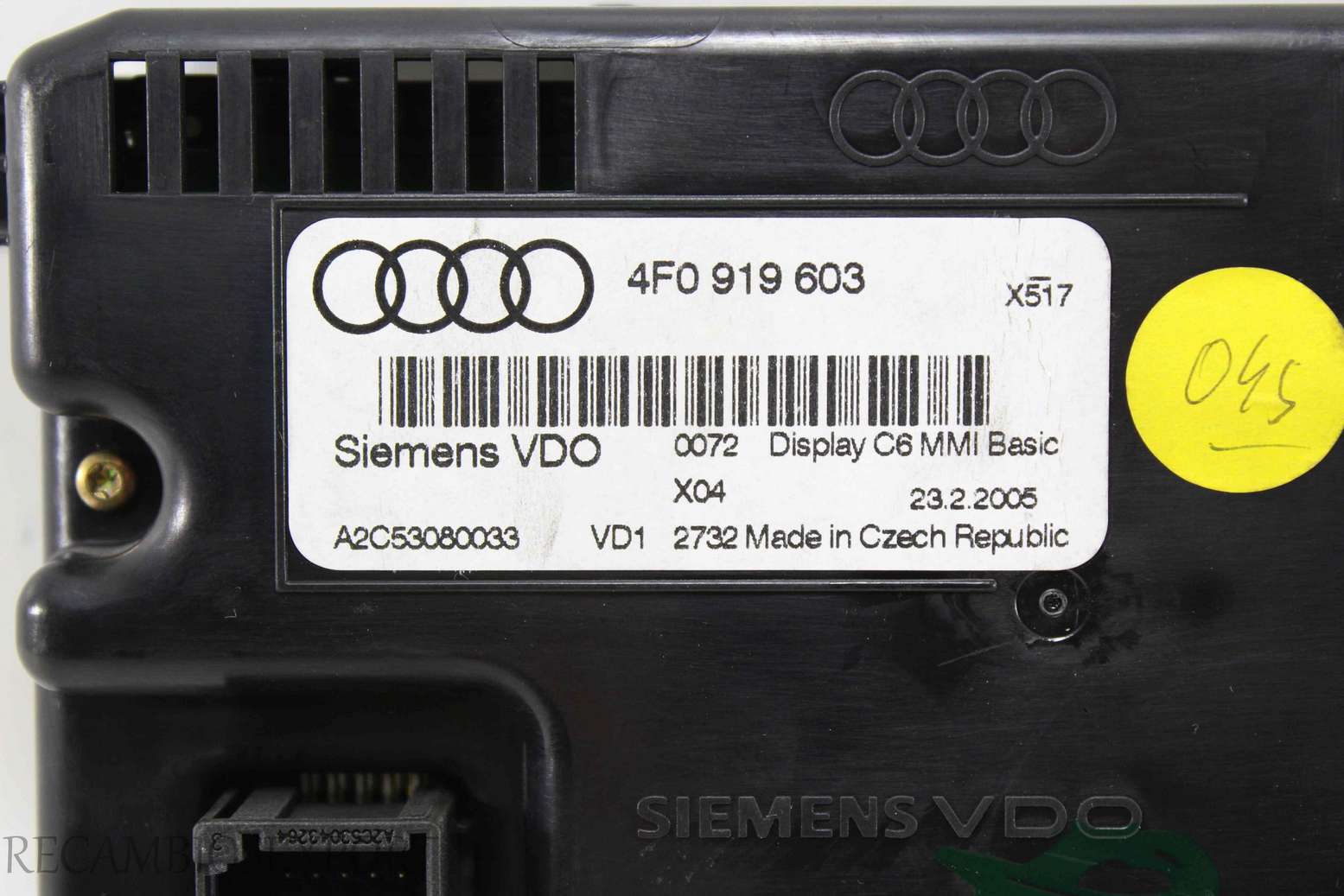 Radio GPS display Audi A6 4F0919603 4F0 919 603 Siemens VDO A2C53080033 - foto 3