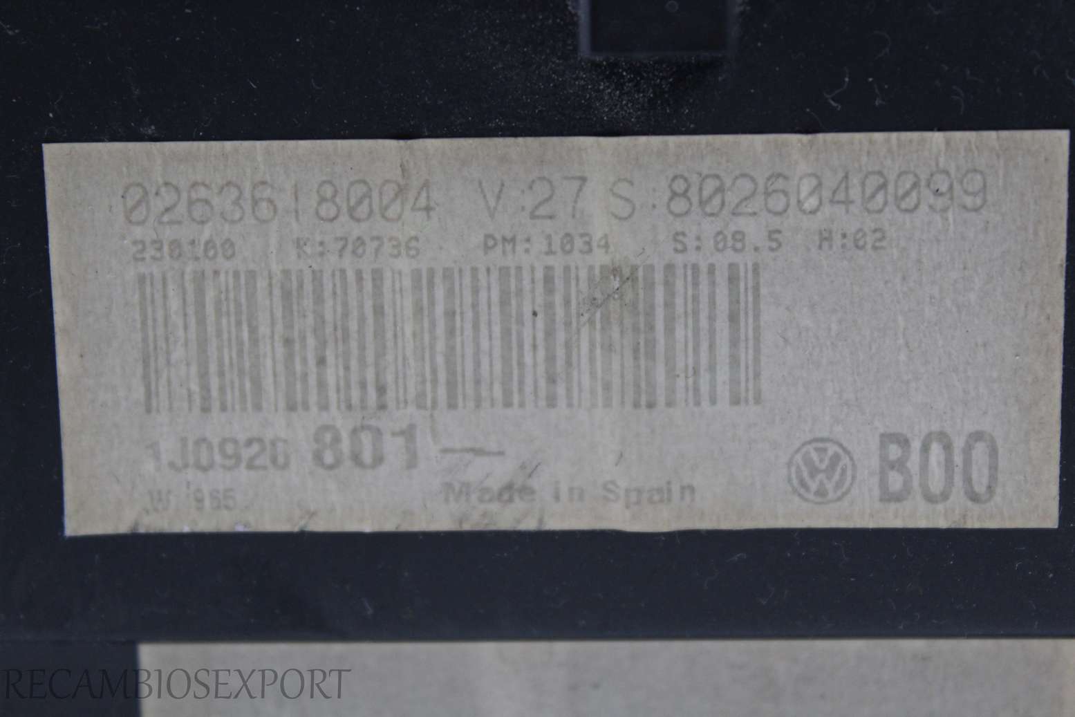Cuadro de instrumentos Volkswagen Golf 1J0920801 1J0920 801 Bosch 0263618004 8026040099 B00 - foto 3