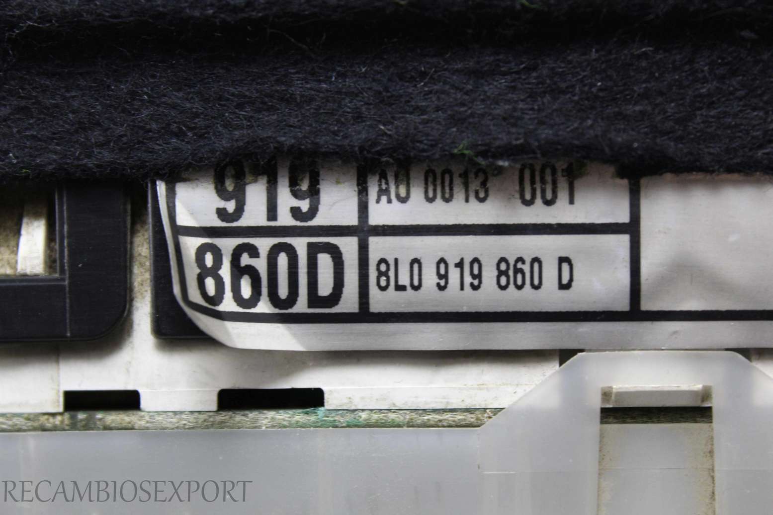 Cuadro de instrumentos Audi A3 8L0919860D 8L0 919 860 D A00013001 A0 0013 001 - foto 3