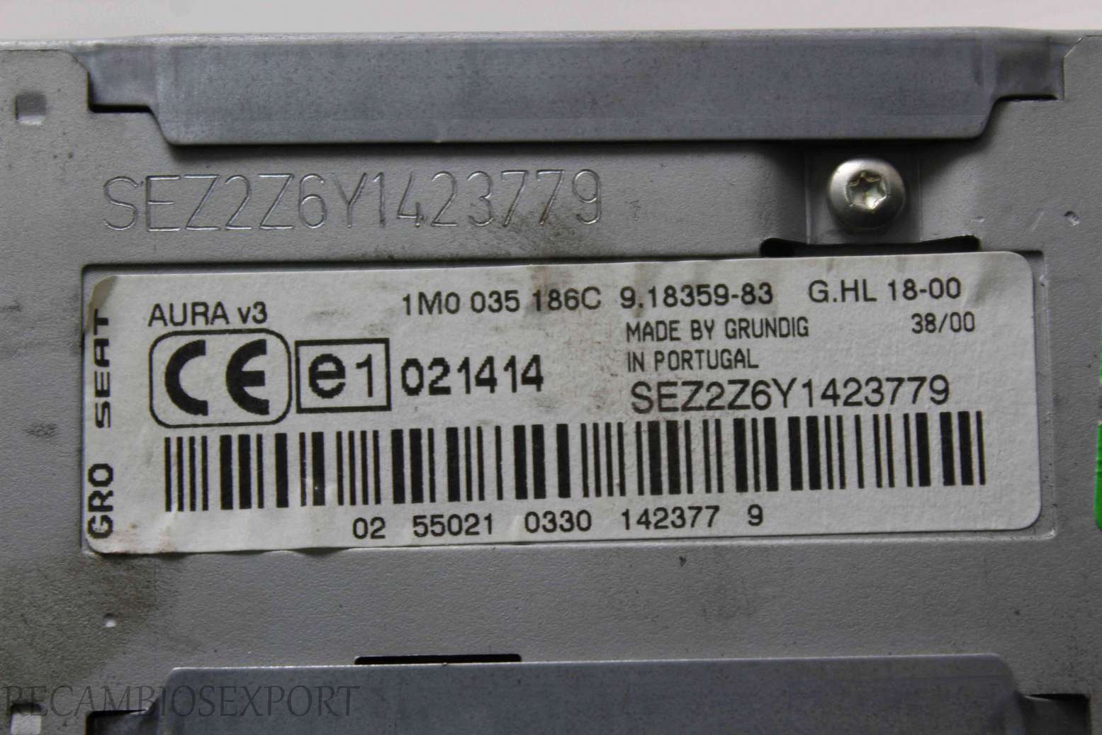 Radio GPS display Seat Leon Toledo 1M0035186C 1M0 035 186C 91835983 9.18359-83 02550210330 02 55021 0330 - foto 3