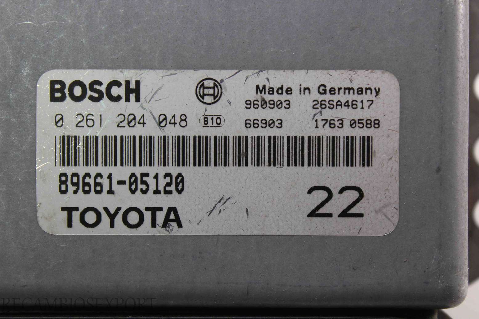 Centralita del motor Toyota Carina 8966105120 89661-05120 Bosch 0261204048 0 261 204 048 - foto 2