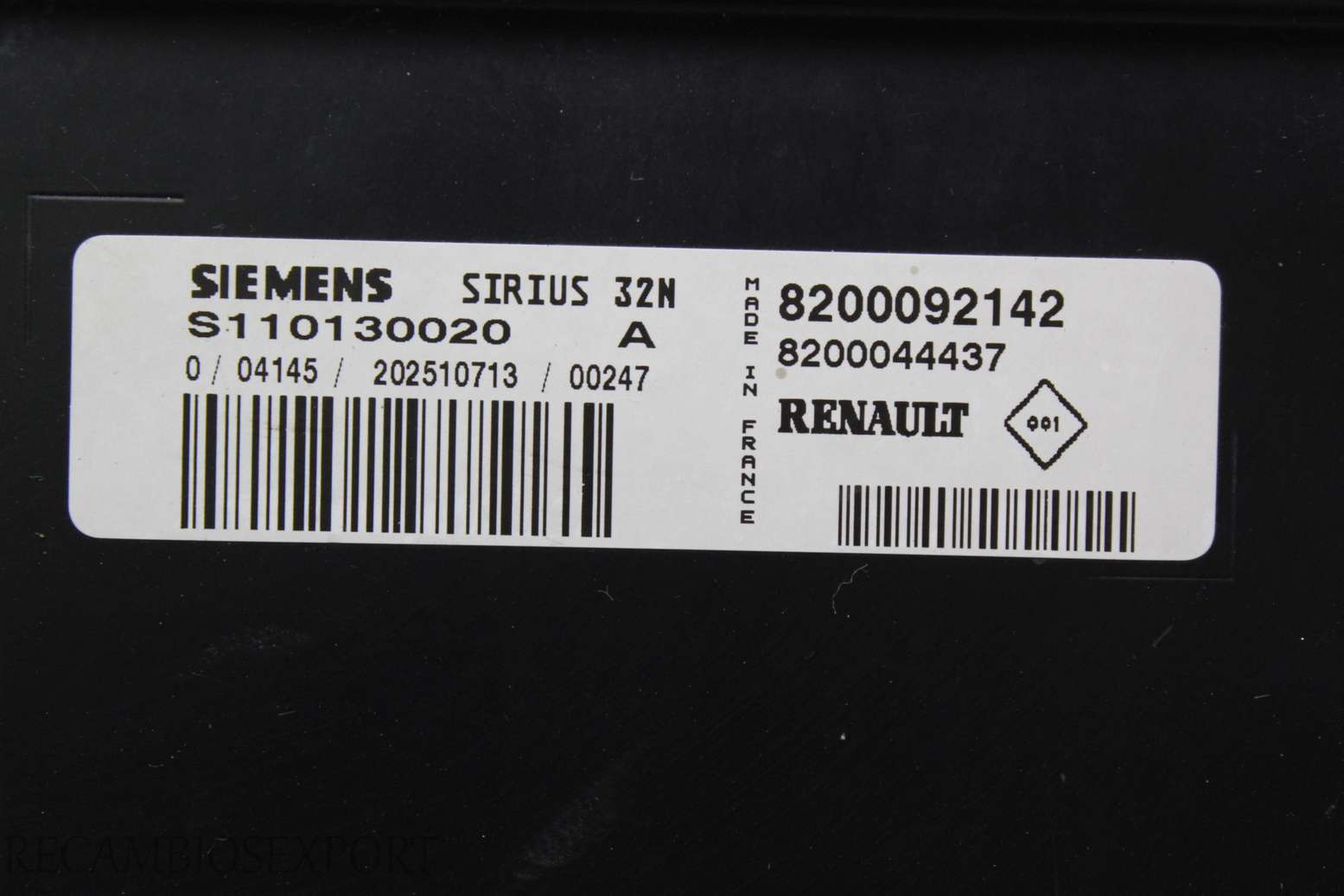 Centralita del motor Renault Megane 8200092142 8200044437 Siemens S110130020A S110130020 A SIRIUS 32N - foto 2