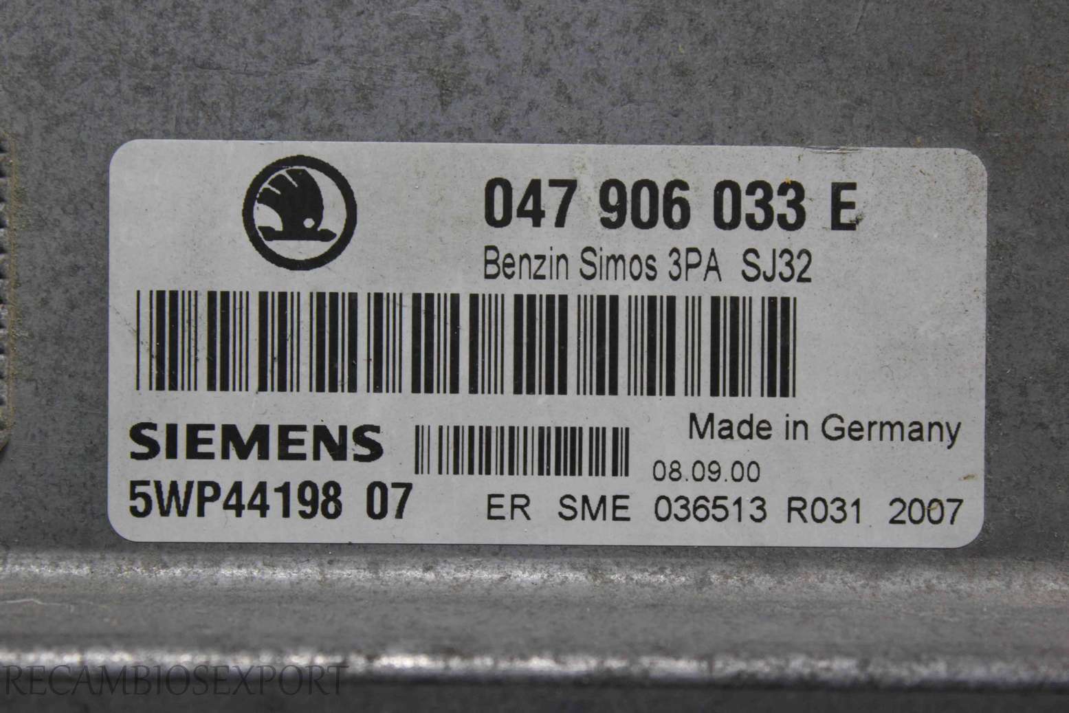 Centralita del motor Skoda Fabia 047906033E 047 906 033 E Siemens 5WP4419807 5WP44198 07 - foto 2
