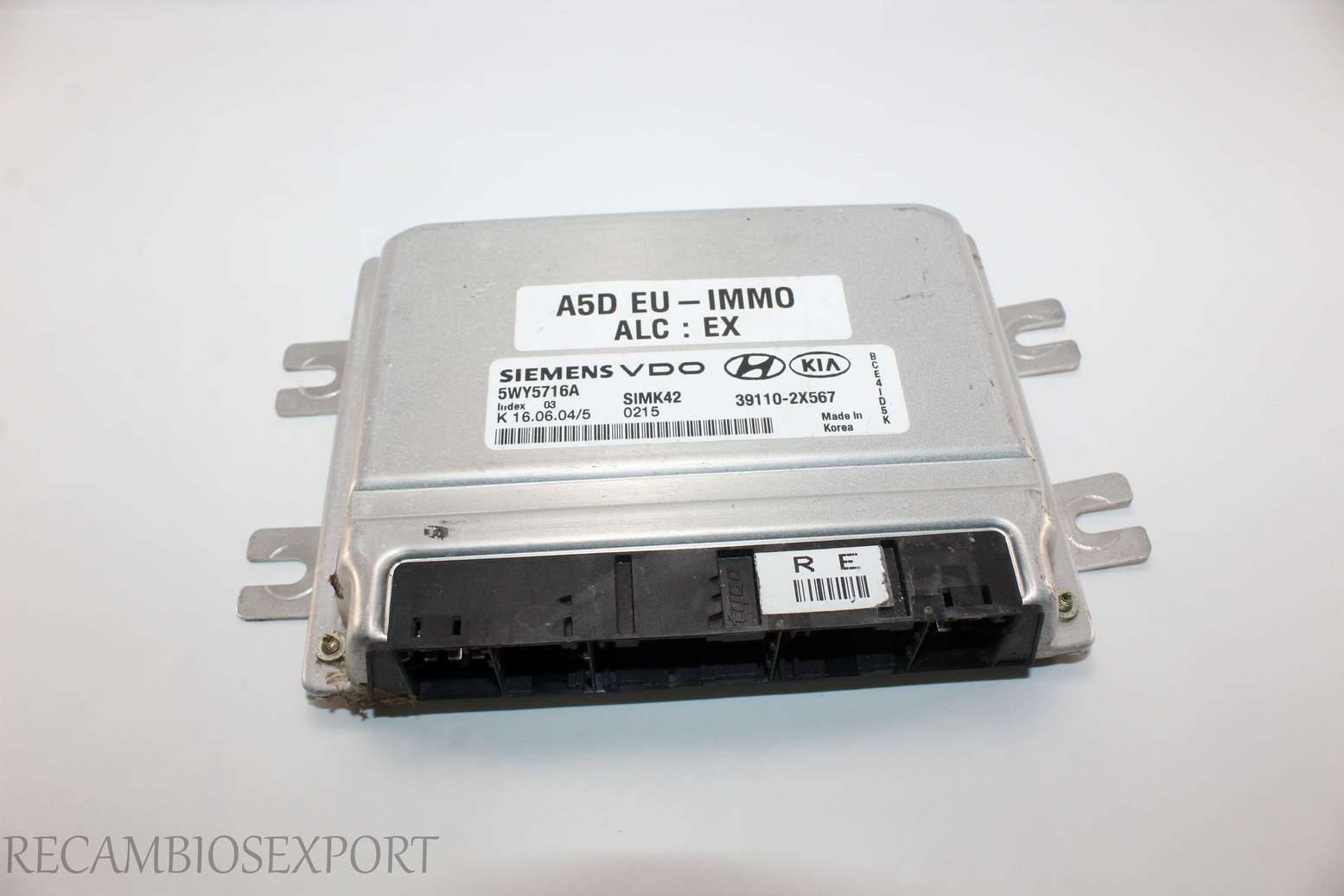 Centralita del motor Kia Rio 391102X567 39110-2X567 Siemens VDO 5WY5716A SIMK42 IND 3 - foto 1