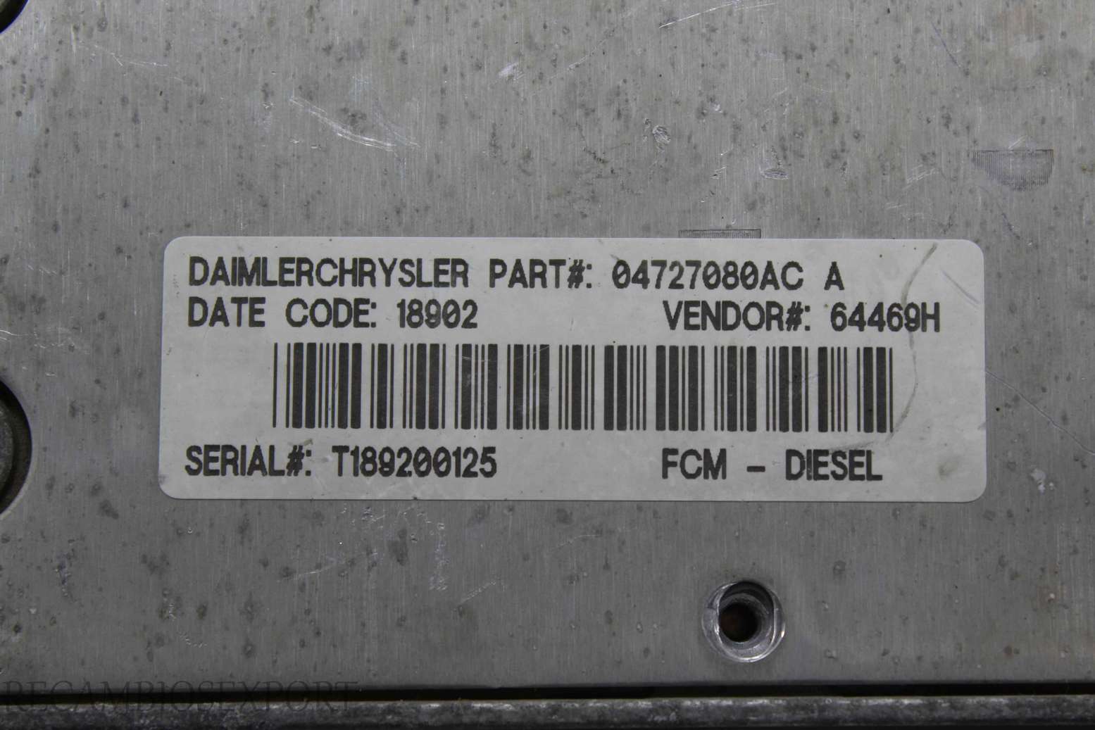Centralita del motor Chrysler Grand Voyager 04727080ACA 04727080AC A - foto 2