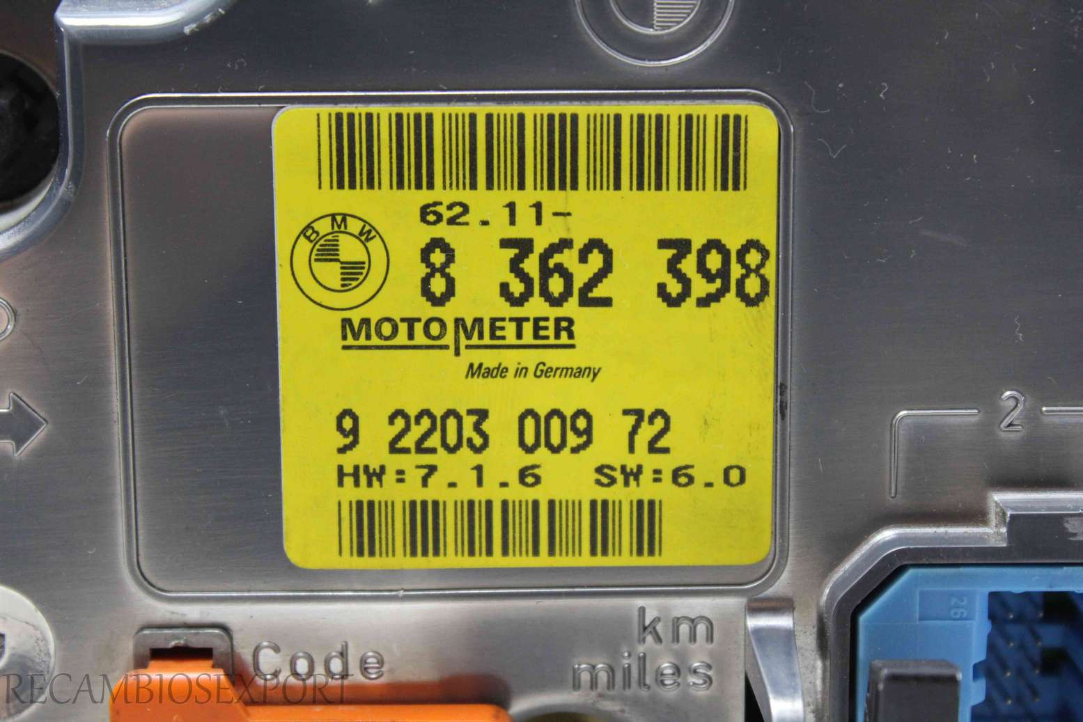 Cuadro de instrumentos BMW E34 62118362398 62.11-8 362 398 62118359362 62.11-8 359 362 6160531013 616.053.1013 9220300972 9 2203 009 72 - foto 3
