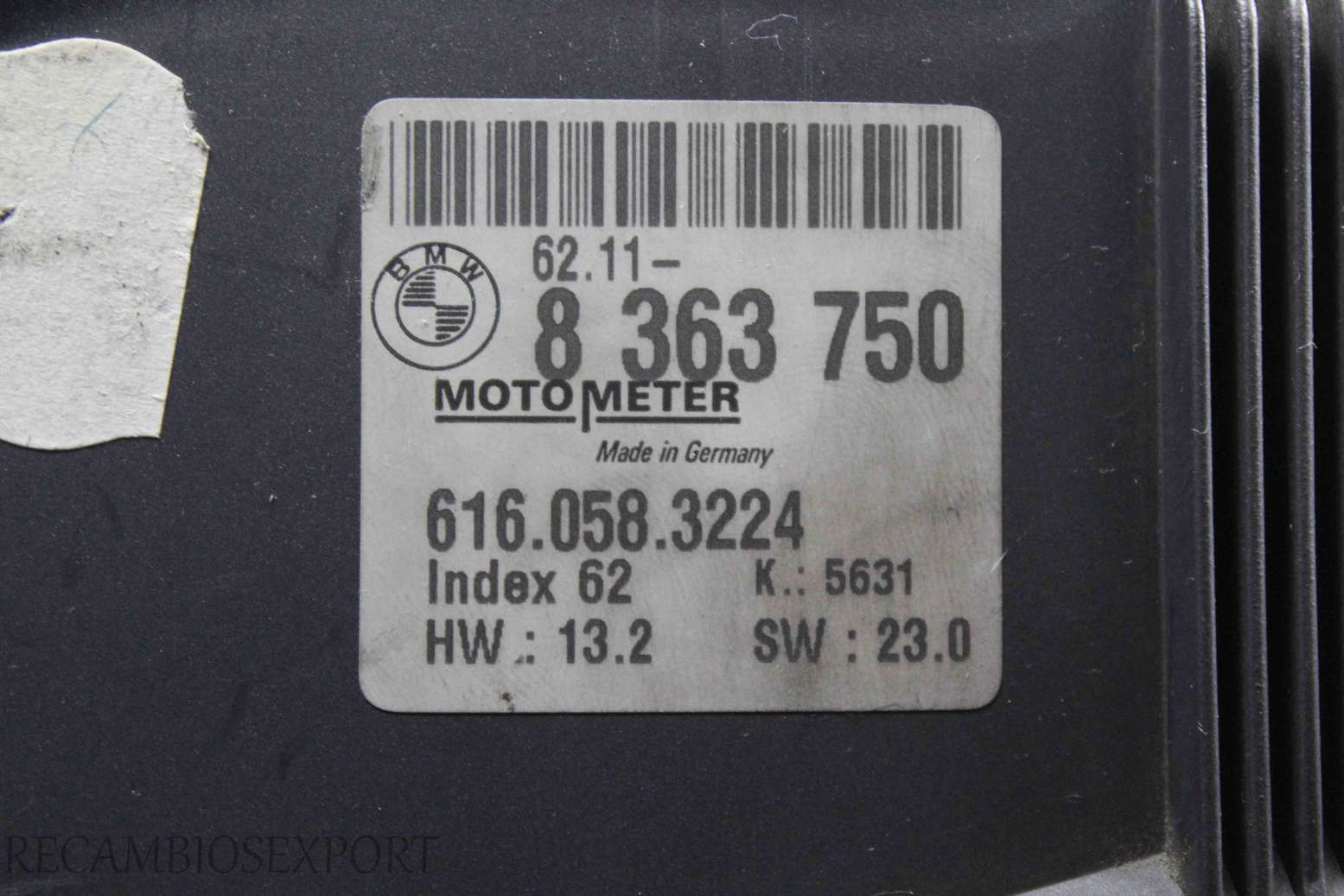Cuadro de instrumentos BMW E36 62118363750 62.11-8 363 750 6160583224 616.058.3224 - foto 5