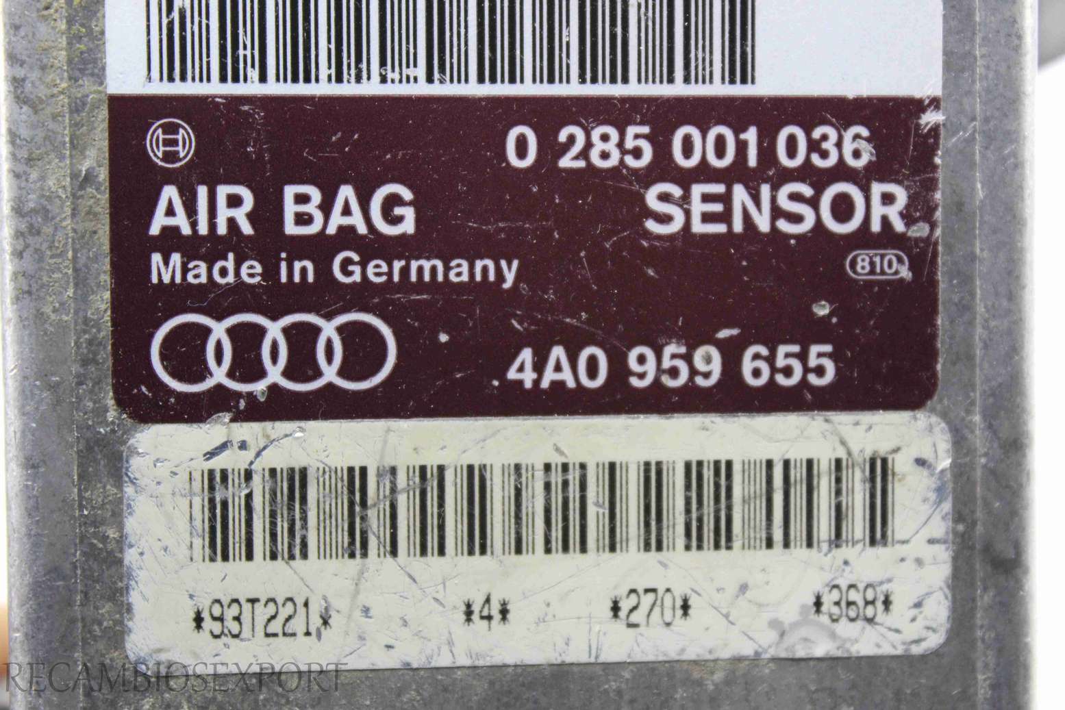 Centralita de airbag Audi 100 4A0959655 4A0 959 655 Bosch 0285001036 0 285 001 036 - foto 2
