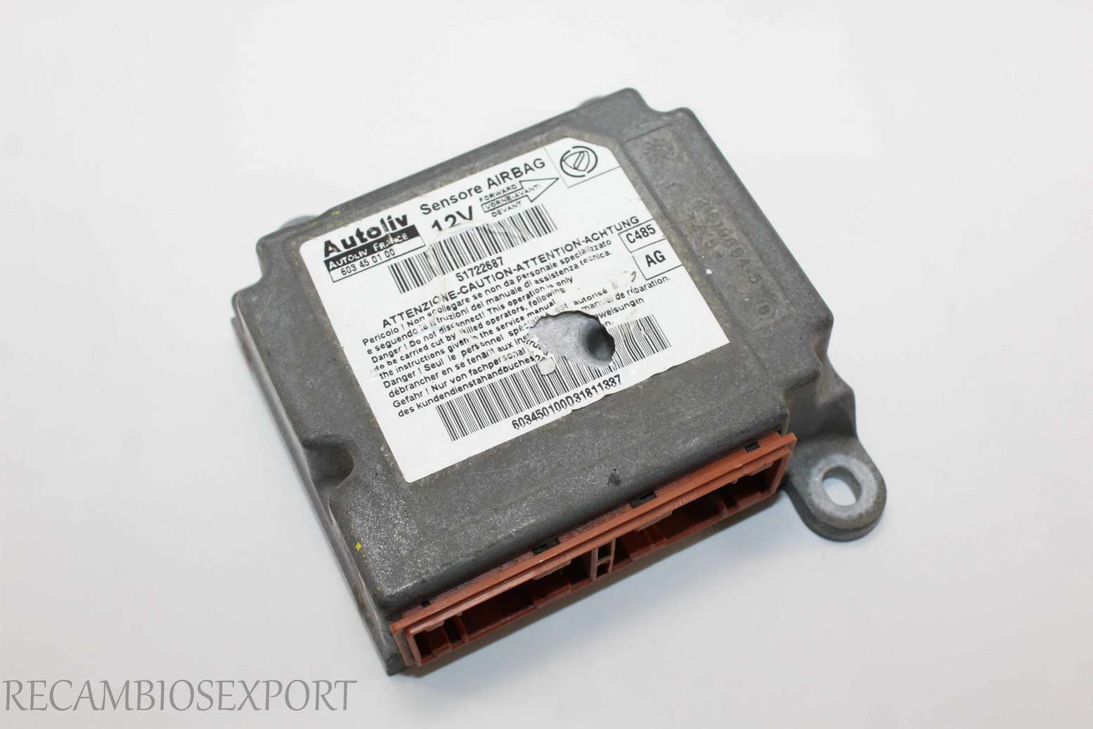 Centralita de airbag Opel Vectra Lancia Ypsilon 51722687 Autoliv 603450100 603 45 01 00 AG - foto 1