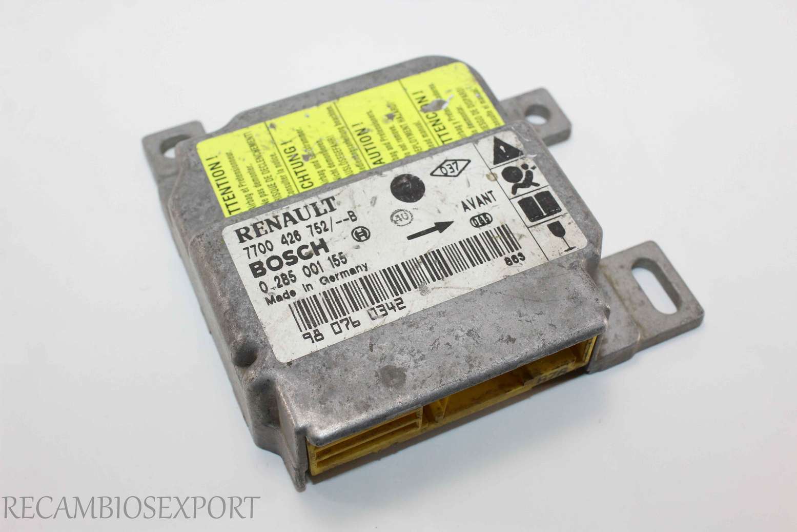 Centralita de airbag Renault Clio 7700426752B 7700 426 752--B Bosch 0285001155 0 285 001 155 - foto 1