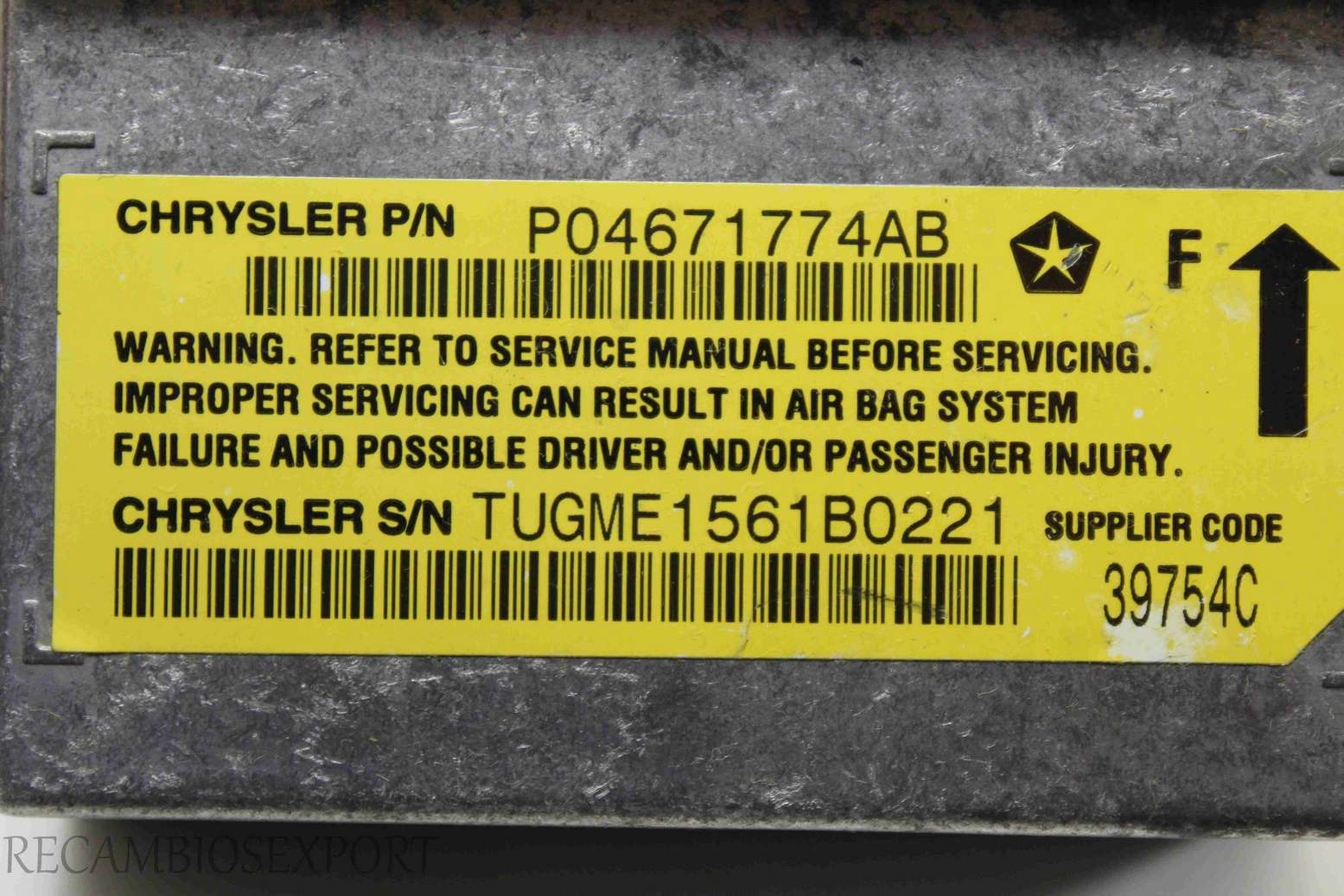 Centralita de airbag Chrysler Neon P04671774AB - foto 2