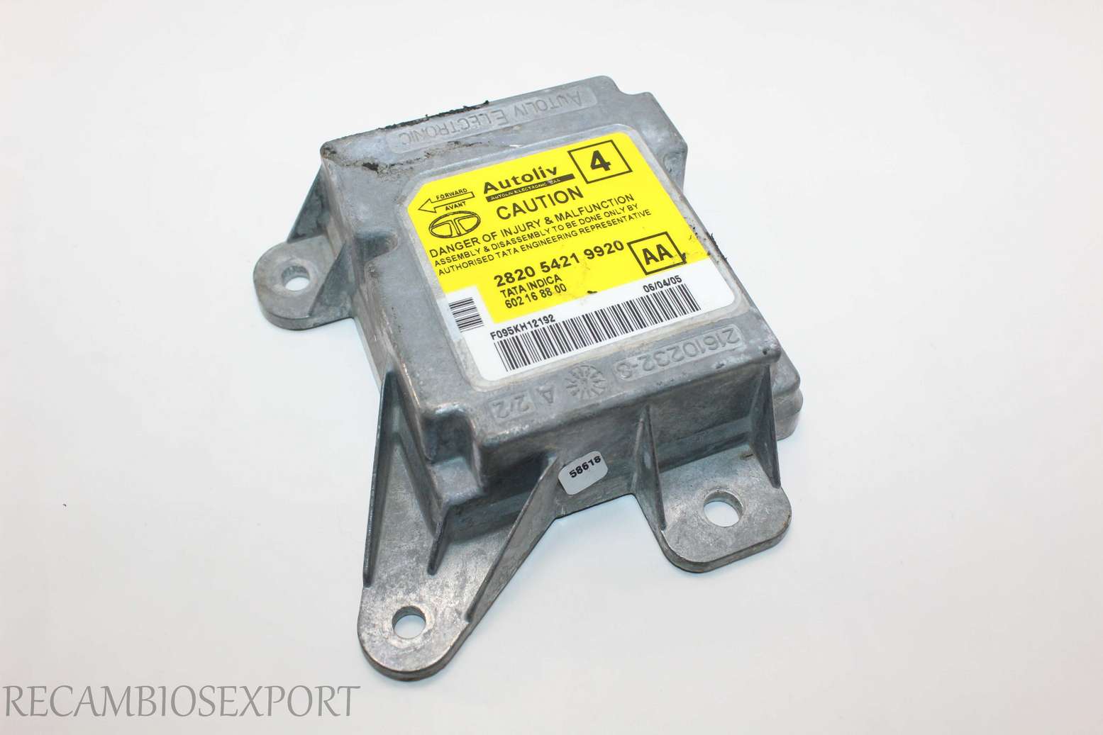 Centralita de airbag Tata Indica 282054219920 2820 5421 9920 AA Autoliv 602168800 602 16 88 00 - foto 1