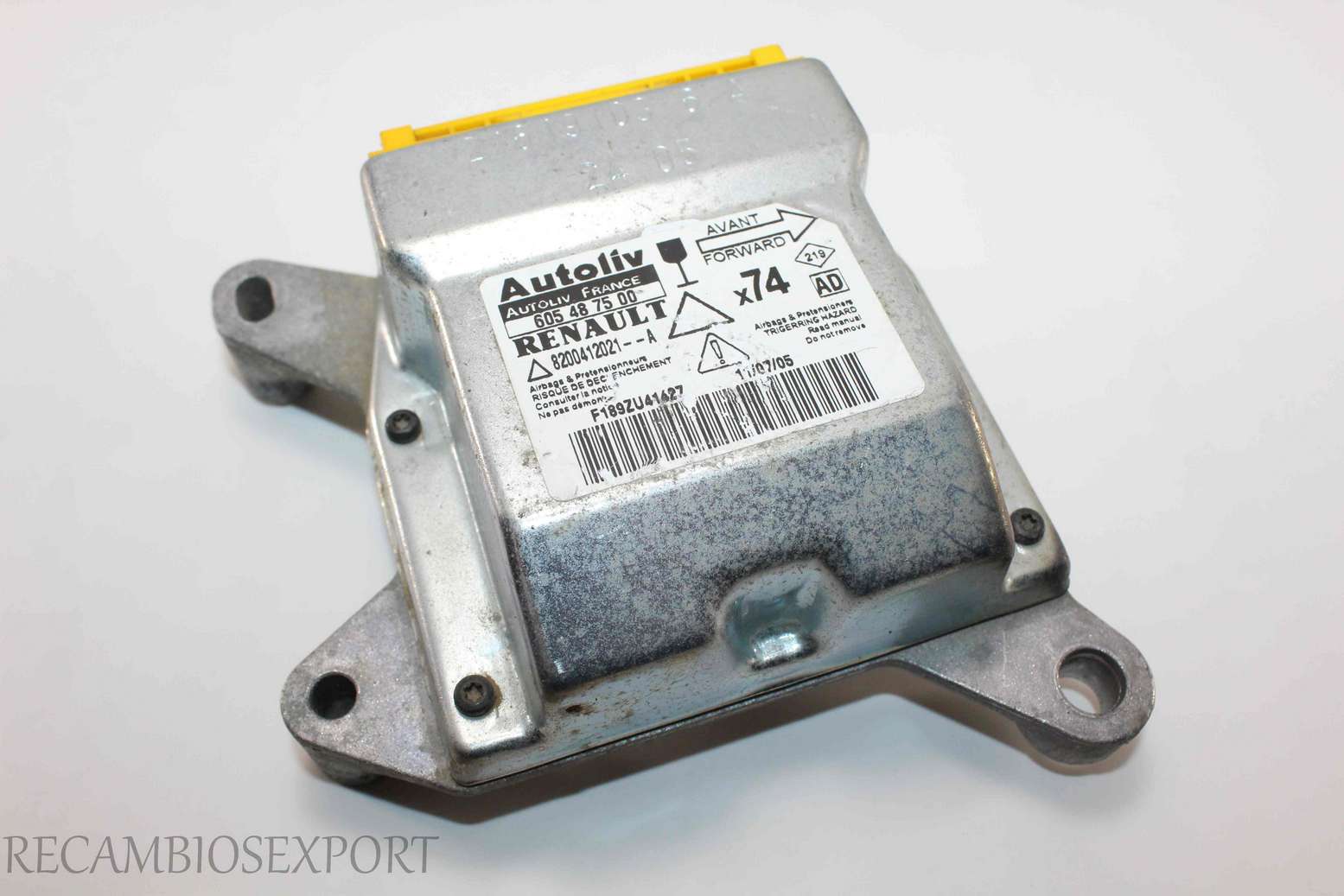 Centralita de airbag Renault Laguna 8200412021A 8200412021-A AD Autoliv 605487500 605 48 75 00 - foto 1