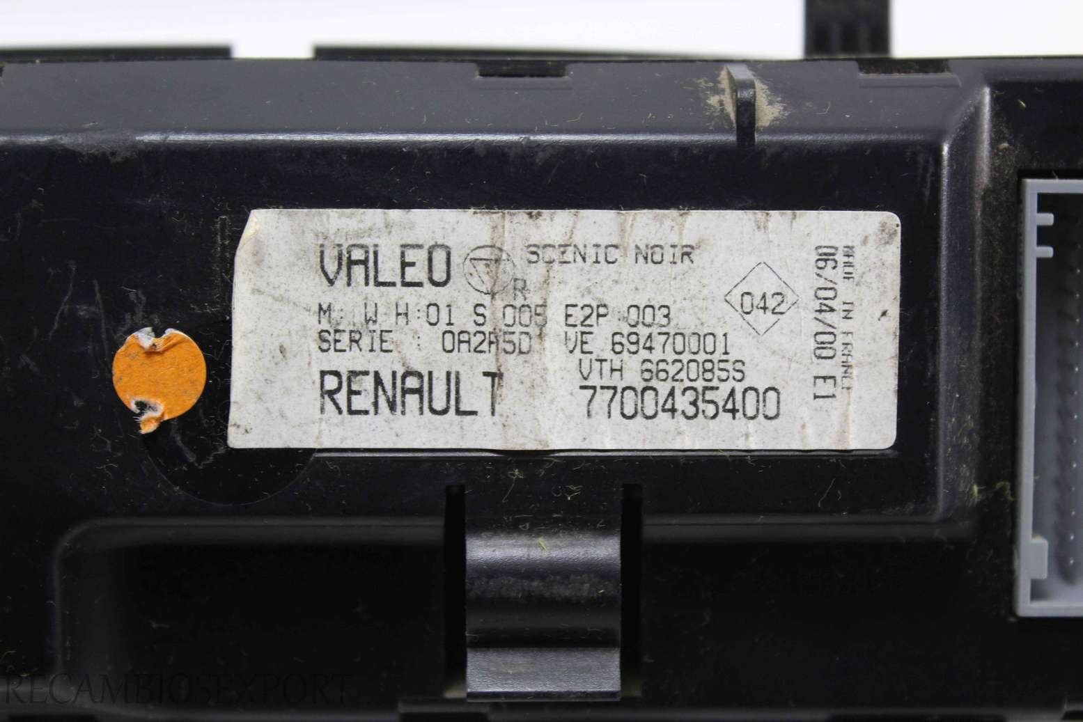 Panel de clima Renault Scenic 7700435400 Valeo 69470001 662085S - foto 3