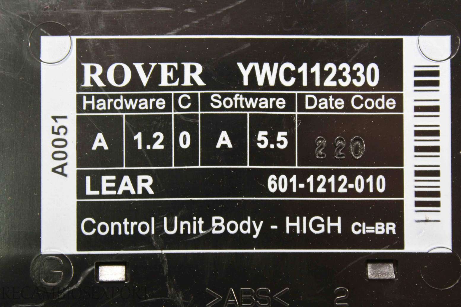 Modulo control del cuerpo Rover 75 YWC112330 6011212010 601-1212-010 - foto 2