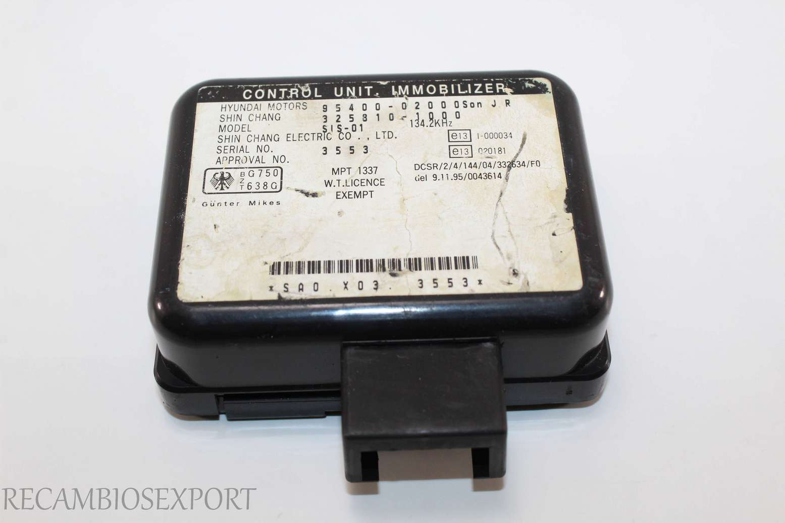 Centralita de inmovilizador Hyundai Atos Prime 9540002000 95400-02000 9540002000SonJR 9540002000Son JR 3258101000 325810-1000 - foto 1