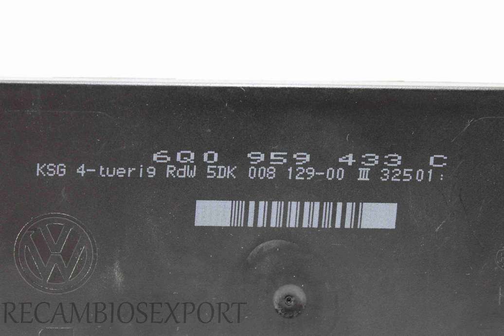 Centralita confort Skoda Fabia VW Polo 6Q0959433C 6Q0 959 433 C 5DK00812900 5DK008129-00 - foto 2