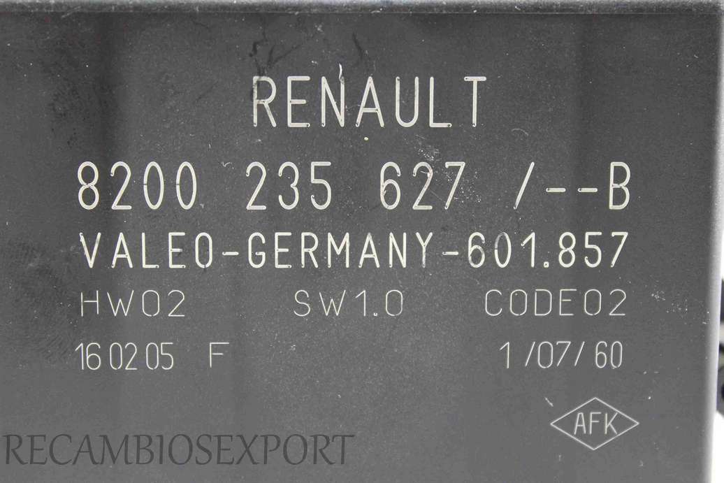 Dispositivo de control Renault Clio Laguna Espace Scenic 8200235627B 8200235627 8200 235 627--B Valeo - foto 2