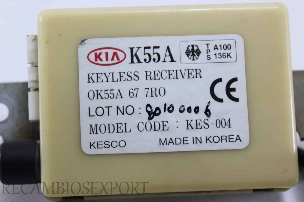 Modulo de inmovilizador Kia Carnival 0K55A677R0 0K55A 67 7R0 OK55A677R0 OK55A 67 7R0 K55A KES-004 - foto 2
