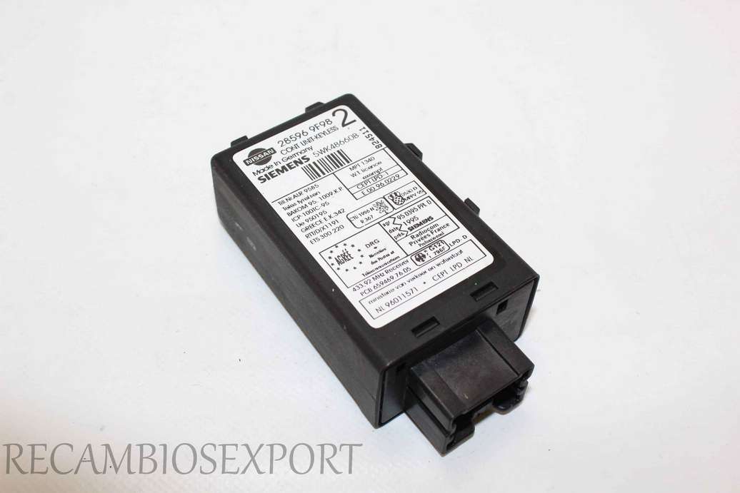 Modulo de inmovilizador Nissan Micra Primera 285969F98 28596 9F98 Siemens 5WK48660B - foto 1