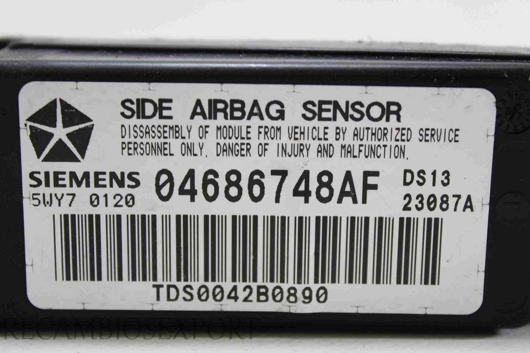 Sensor de airbag Chrysler Grand Voyager 04686748AF Siemens 5WY70120 5WY7 0120 - foto 2