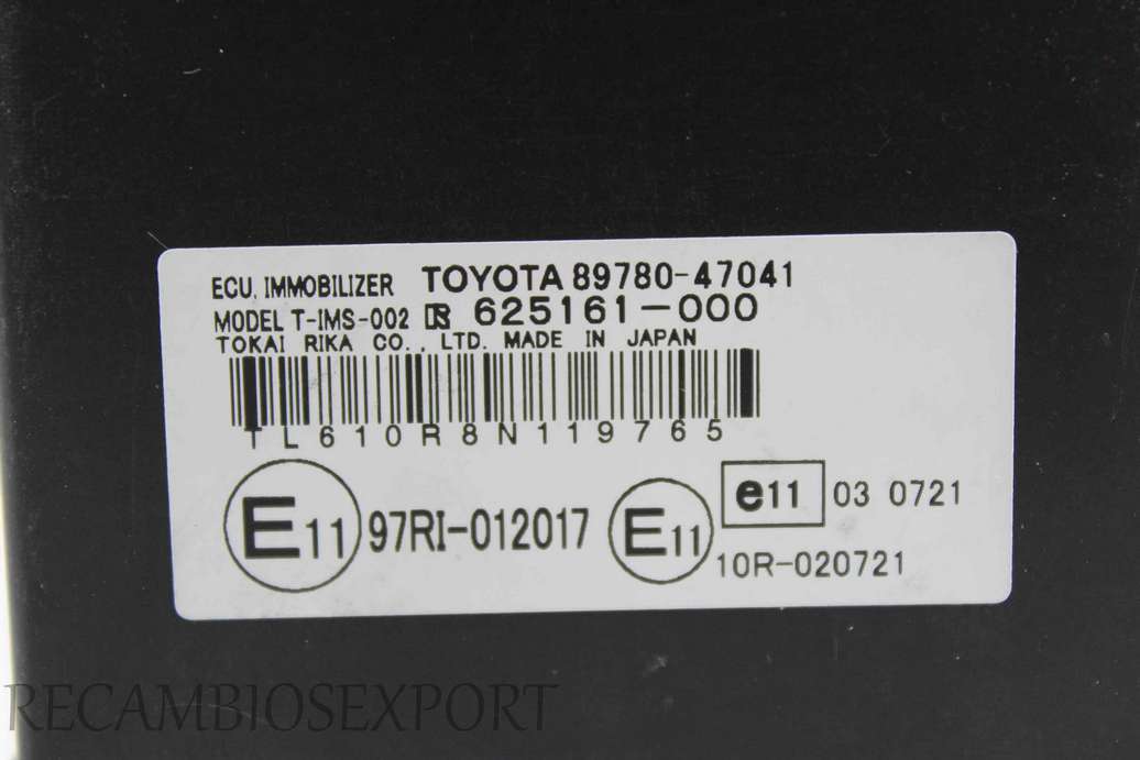 Modulo de control de inmovilizador Toyota Prius 8978047041 89780-47041 625161000 625161-000 - foto 2