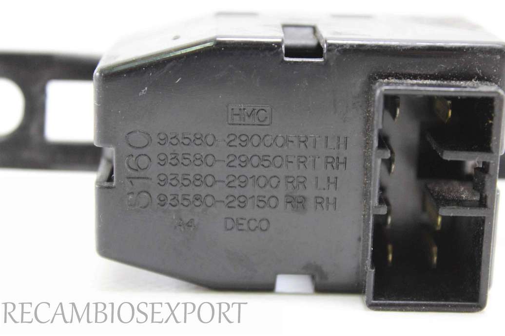Interruptor de elevalunas Hyundai Lantra 9358029000FRT 9358029000 93580-29000 FRT 9358029050 93580-29050 9358029100 93580-29100 9358029150 93580-29150 623W01130 DECO - foto 3