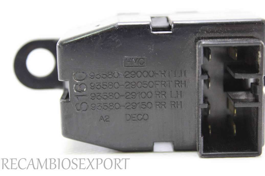 Interruptor de elevalunas Hyundai Lantra 9358029000FRT 9358029000 93580-29000 FRT 9358029050 93580-29050 9358029100 93580-29100 9358029150 93580-29150 623W01620 DECO - foto 3