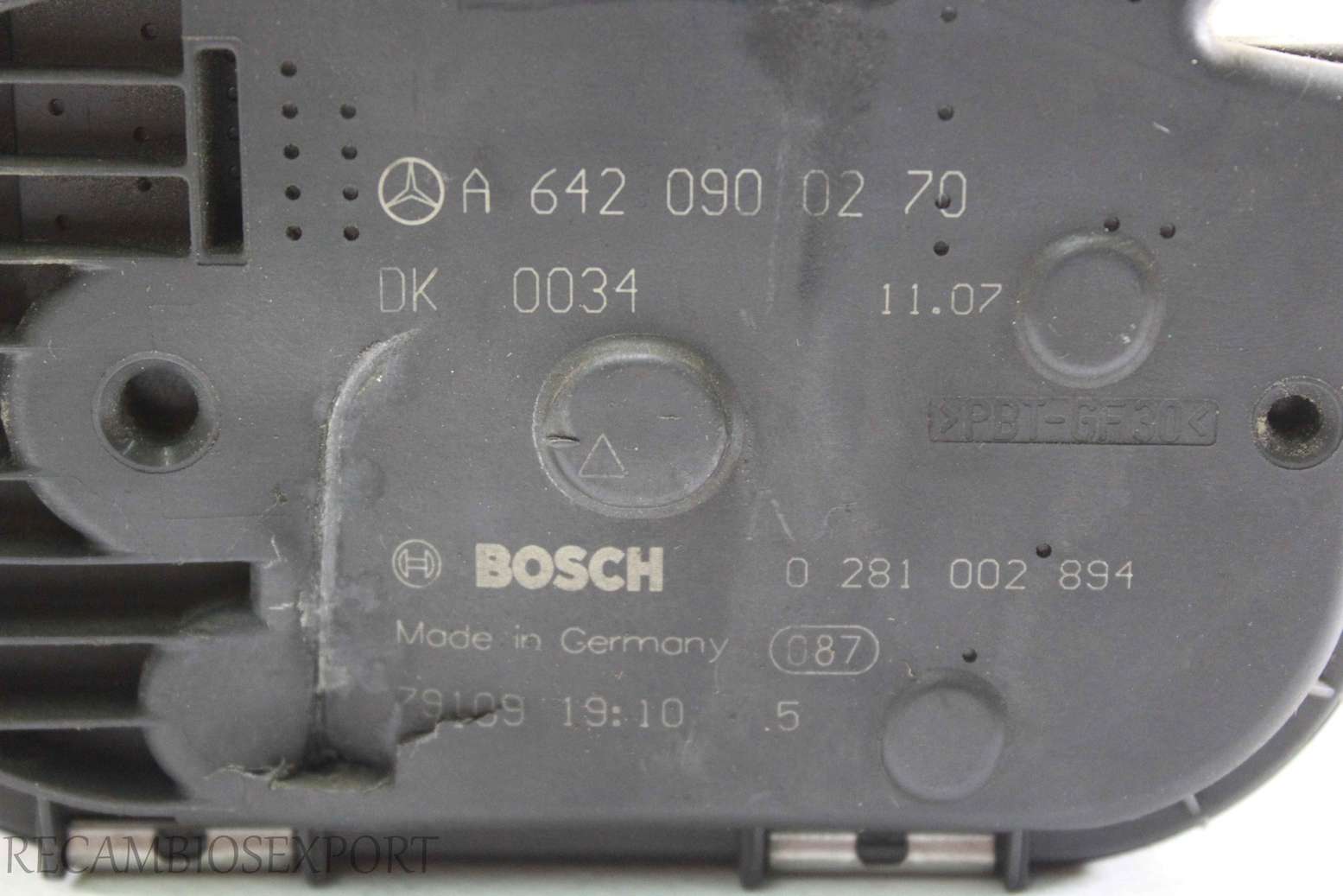 Caja mariposa Mercedes W221 A6420900270 A 642 090 02 70 Bosch 0281002894 0 281 002 894 - foto 2