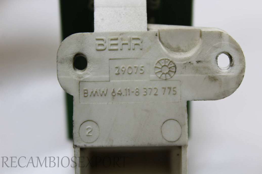 Resistencia de calefacción BMW E46 64118372775 64.11-8 372 775 Behr - foto 2