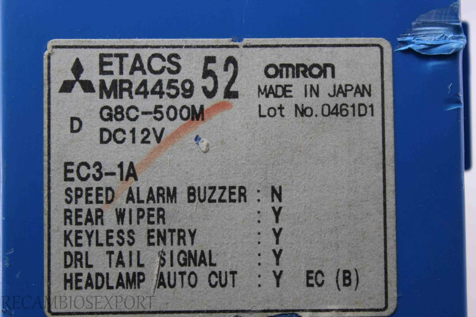 Caja de fusibles Mitsubishi Space Wagon Shogun MR445952 Omron 43392HMZ 433.92HMZ G8C500M 1D240008 1D24-0008 - foto 3