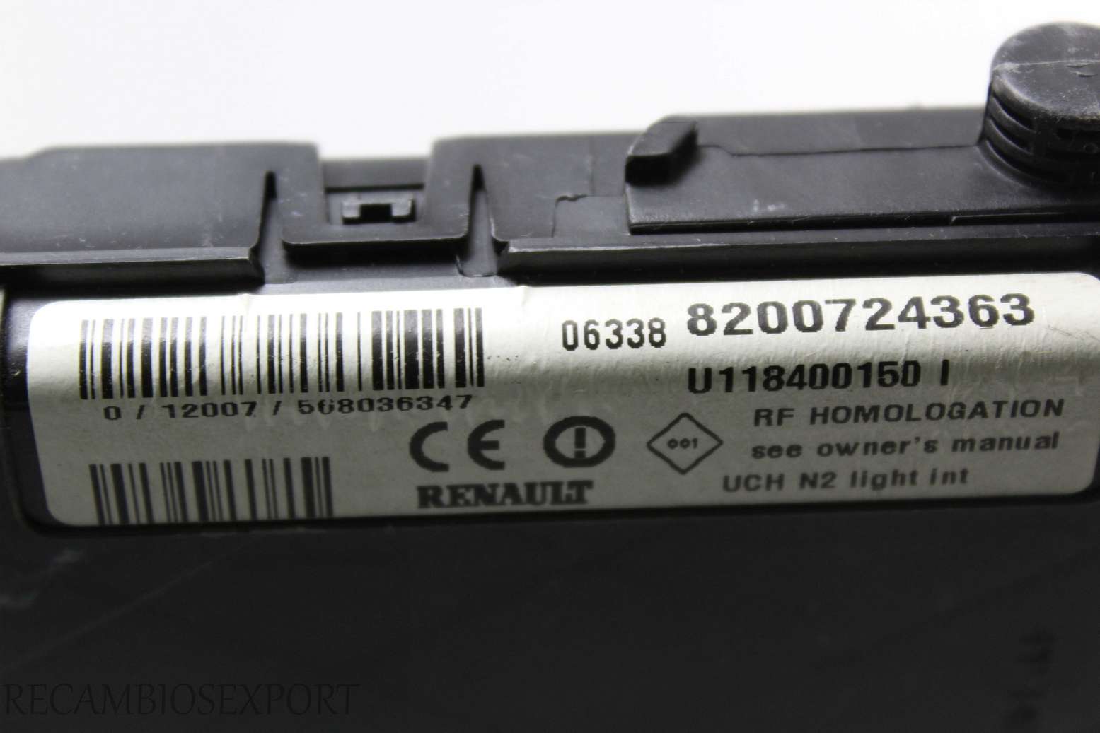 Caja de fusibles Renault Scenic Megane 8200724363 Siemens U118400150I U118400150 I - foto 2