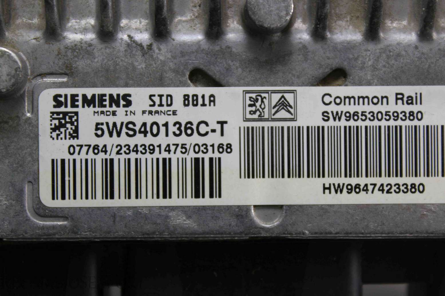 Centralita del motor Peugeot Partner Citroen Berlingo SW9653059380 HW9647423380 Siemens 5WS40136C-T 5WS40136CT SID 801A - foto 2