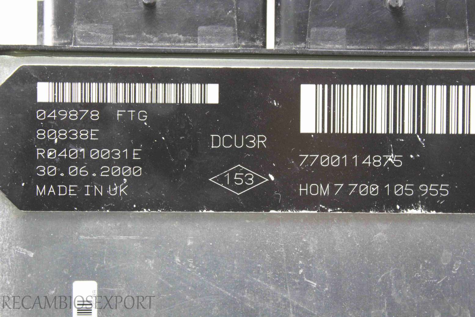 Centralita del motor Renault Clio 7700114875 HOM7700105955 HOM 7700105955 HOM 7 700 105 955 R04010031E R04010031 E - foto 2