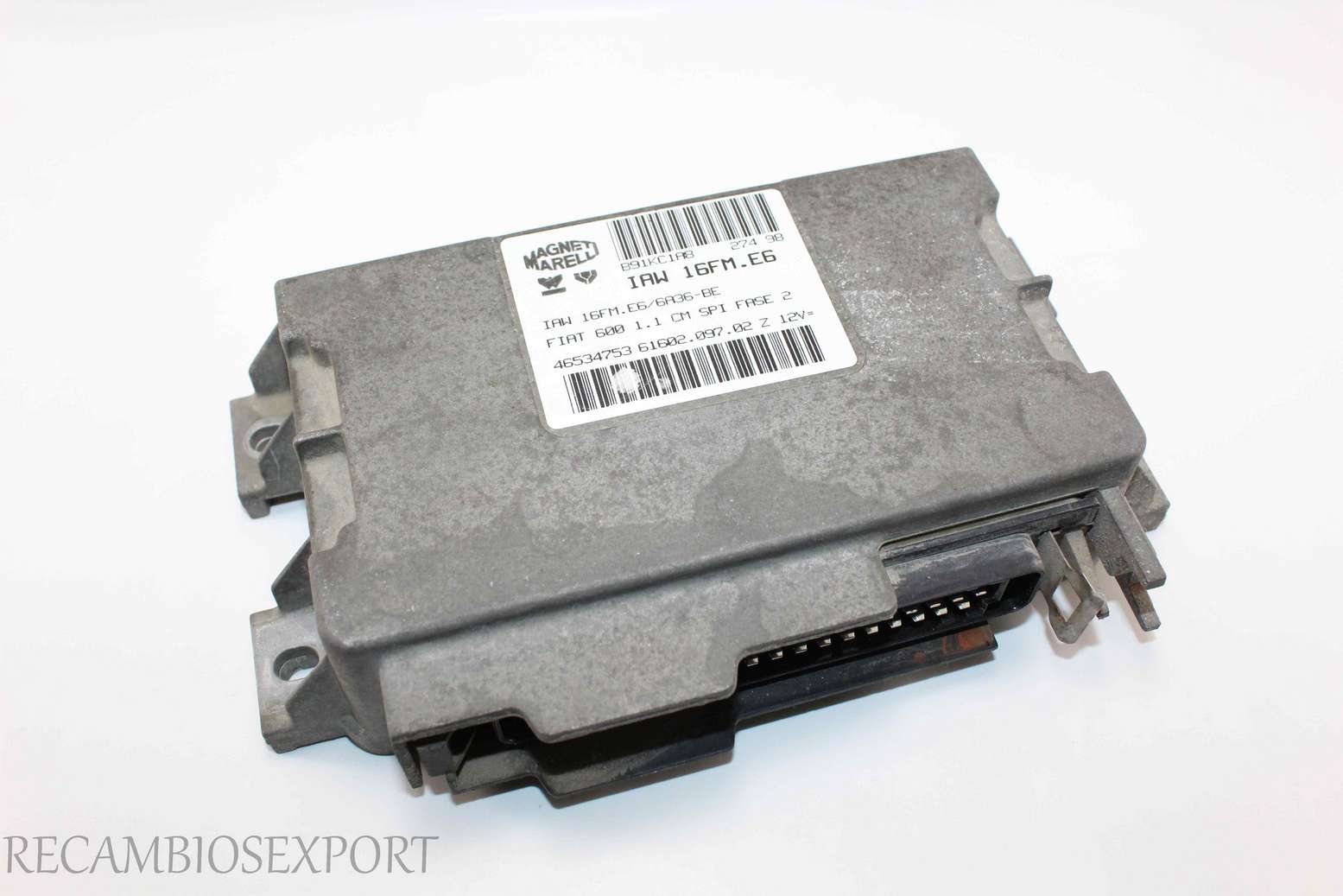 Centralita del motor Fiat Seicento 46534753 Magneti Marelli 6160209702 61602.097.02 IAW16FME6 IAW 16FM.E6 - foto 1