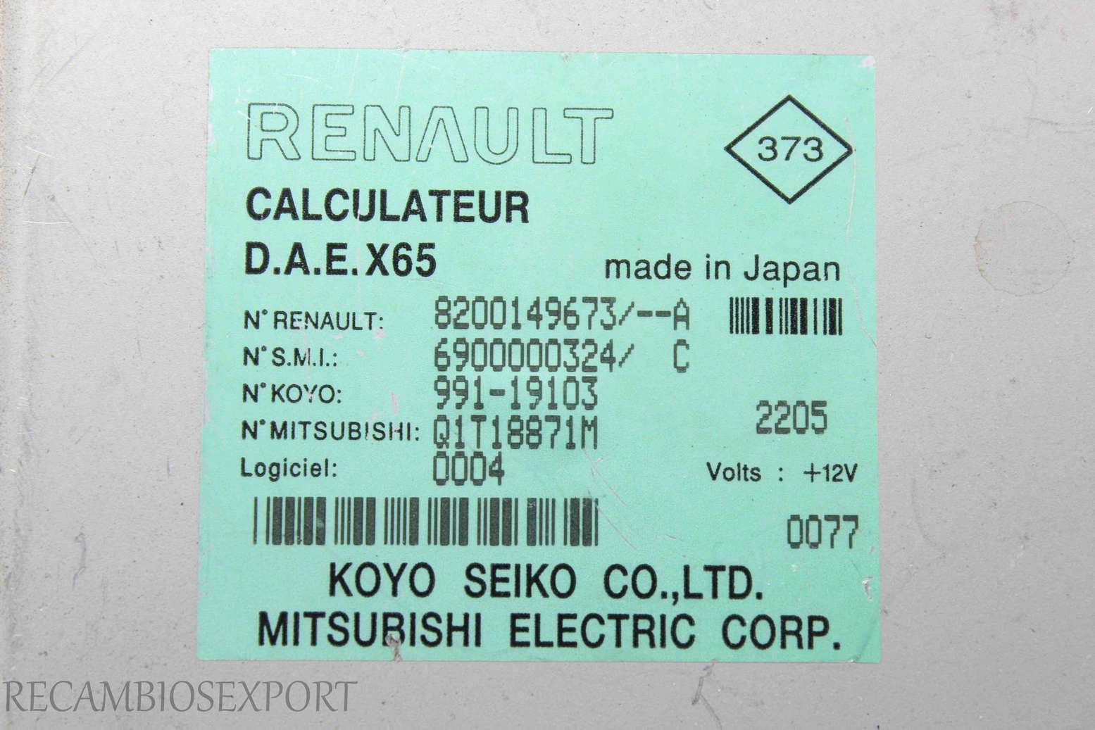 Centralita de dirección Renault Clio 8200149673A 8200149673-A 6900000324C 6900000324--C 99119103 991-19103 Q1T18871M - foto 2