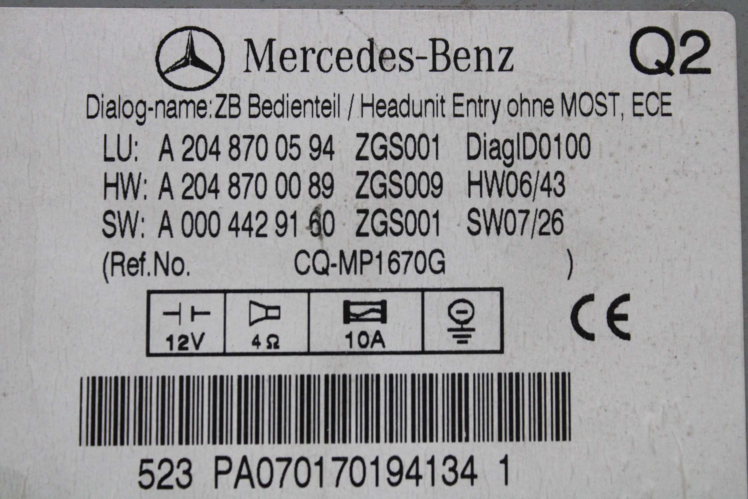 Radio GPS Mercedes W204 - foto 2